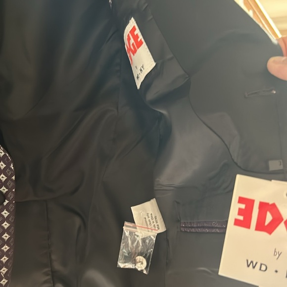 Tuxedo jacket. Size M. Purple and black jacquard with black shawl collar.  NWT - Picture 6 of 10